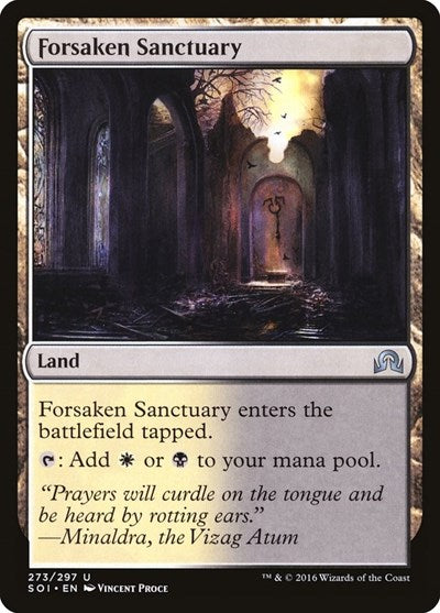 Forsaken Sanctuary (SOI) #273 Uncommon (Lightly Played) Shadows over Innistrad Magic: The Gathering: 2016
