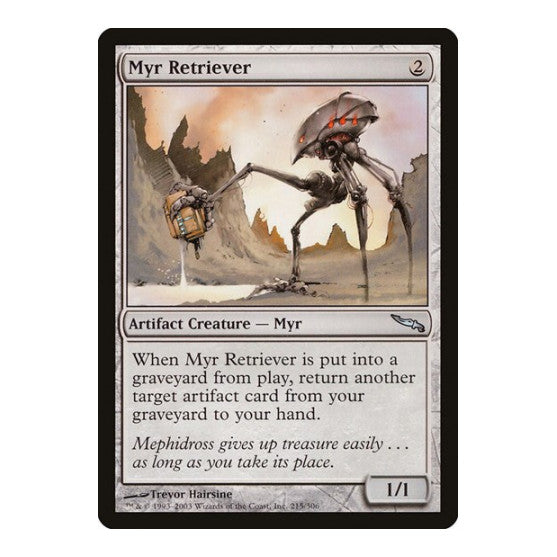 Myr Retriever (MRD) #215 Uncommon (Lightly Played) Mirrodin Magic: The Gathering: 2003