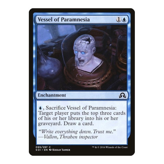 Vessel of Paramnesia (SOI) #95 Common (Lightly Played) Shadows over Innistrad Magic: The Gathering: 2016