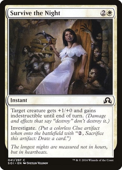 Survive the Night (SOI) #41 Common (Lightly Played) Shadows over Innistrad Magic: The Gathering: 2016