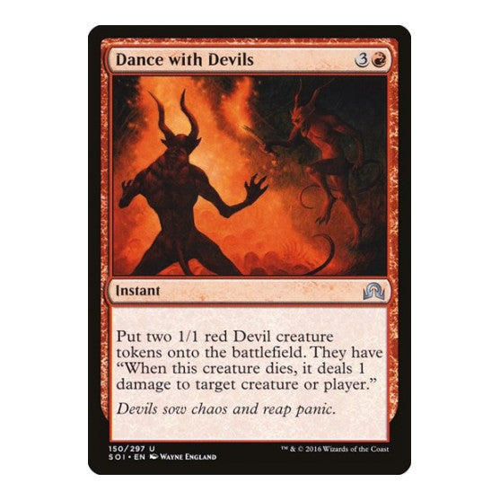 Dance with Devils (SOI) #150 Uncommon (Lightly Played) Shadows over Innistrad Magic: The Gathering: 2016