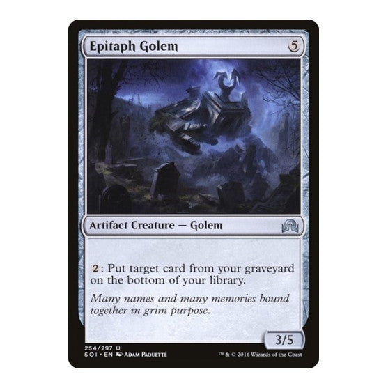 Epitaph Golem (SOI) #254 Uncommon (Moderately Played) Shadows over Innistrad Magic: The Gathering: 2016