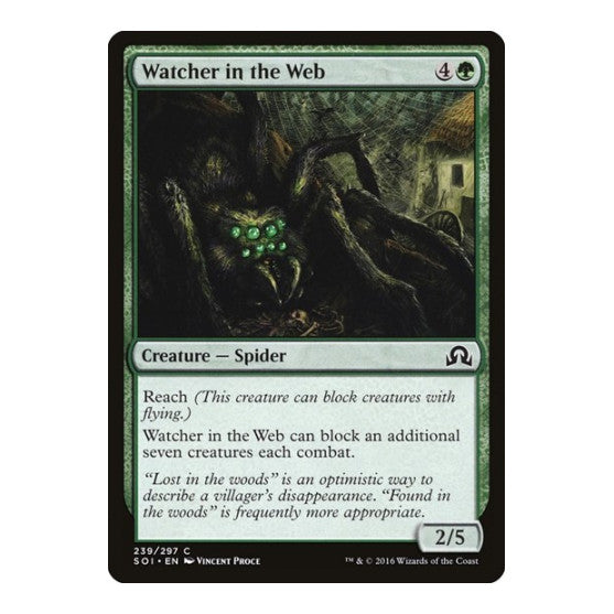 Watcher in the Web (SOI) #239 Common (Lightly Played) Shadows over Innistrad Magic: The Gathering: 2016