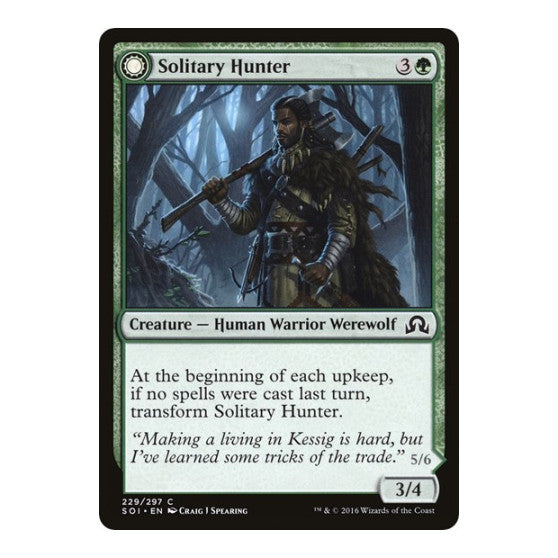 Solitary Hunter (SOI) #229 Common (Lightly Played) Shadows over Innistrad Magic: The Gathering: 2016