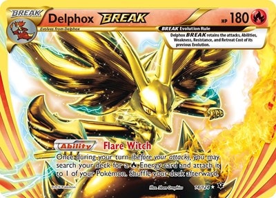 Delphox BREAK (FCO) #14/124 Rare BREAK (Holofoil Damaged) XY - Fates Collide Pokemon: 2016