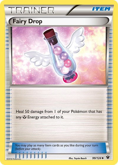 Fairy Drop (FCO) #99/124 Uncommon (Reverse Holofoil Moderately Played) XY - Fates Collide Pokemon: 2016