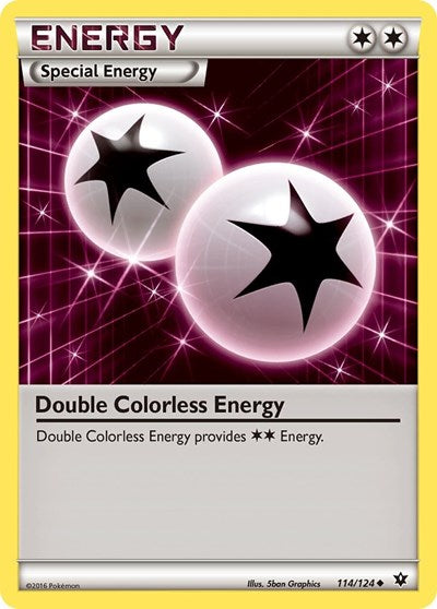 Double Colorless Energy (FCO) #114/124 Uncommon (Moderately Played) XY - Fates Collide Pokemon: 2016