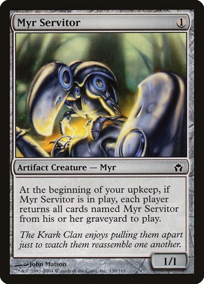 Myr Servitor (5DN) #139 Common (Moderately Played) Fifth Dawn Magic: The Gathering: 2004