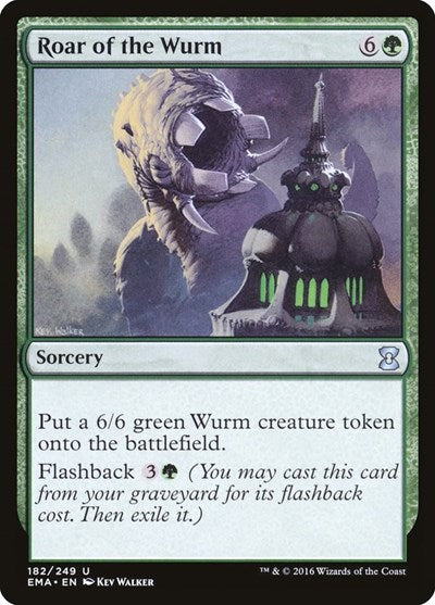 Roar of the Wurm (EMA) #182 Uncommon (Lightly Played) Eternal Masters Magic: The Gathering: 2016