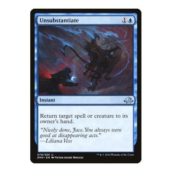 Unsubstantiate (EMN) #79 Uncommon (Lightly Played) Eldritch Moon Magic: The Gathering: 2016