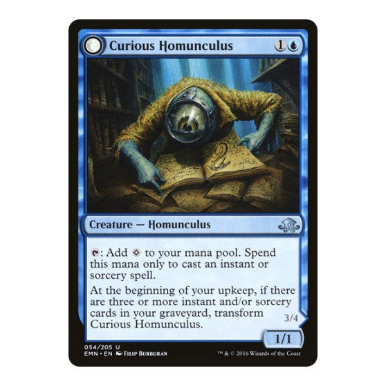 Curious Homunculus (EMN) #54 Uncommon (Lightly Played) Eldritch Moon Magic: The Gathering: 2016