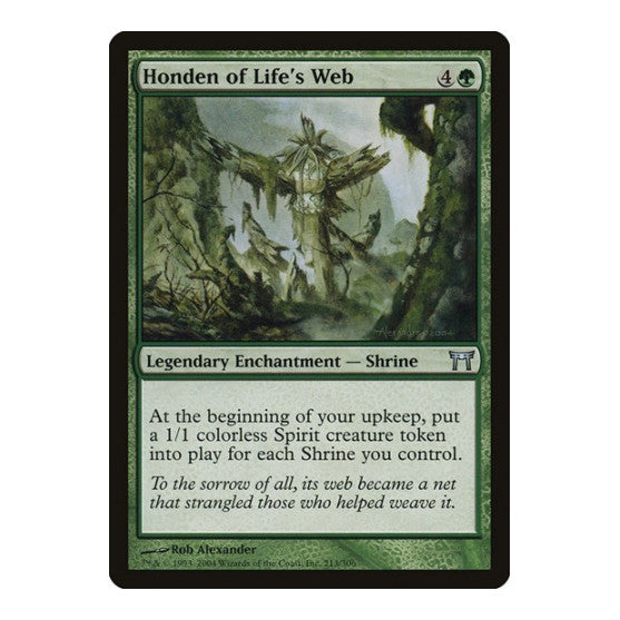 Honden of Lifes Web (CHK) #213 Uncommon (Moderately Played) Champions of Kamigawa Magic: The Gathering: 2004