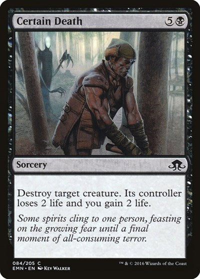 Certain Death (EMN) #84 Common (Lightly Played) Eldritch Moon Magic: The Gathering: 2016