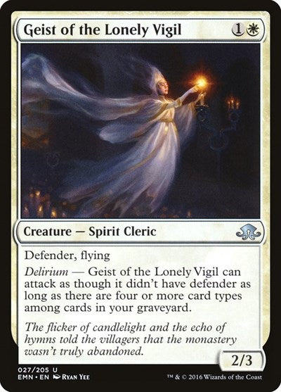 Geist of the Lonely Vigil (EMN) #27 Uncommon (Lightly Played) Eldritch Moon Magic: The Gathering: 2016