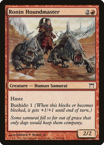 Ronin Houndmaster (CHK) #184 Common (Moderately Played) Champions of Kamigawa Magic: The Gathering: 2004