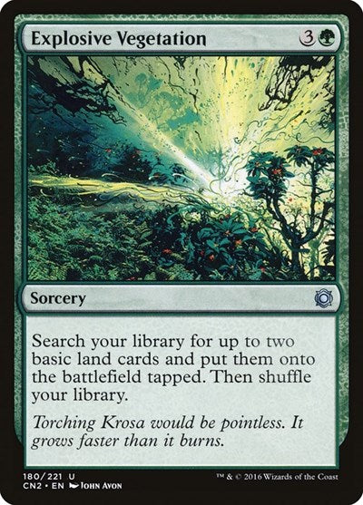Explosive Vegetation (CN2) #180 Uncommon (Lightly Played) Conspiracy: Take the Crown Magic: The Gathering: 2016