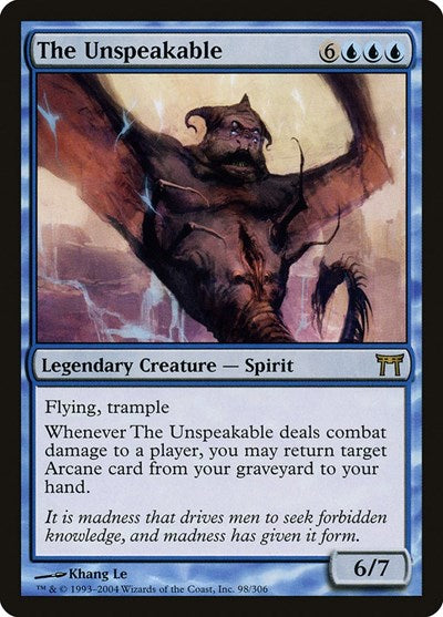 The Unspeakable (CHK) #98 Rare (Moderately Played) Champions of Kamigawa Magic: The Gathering: 2004