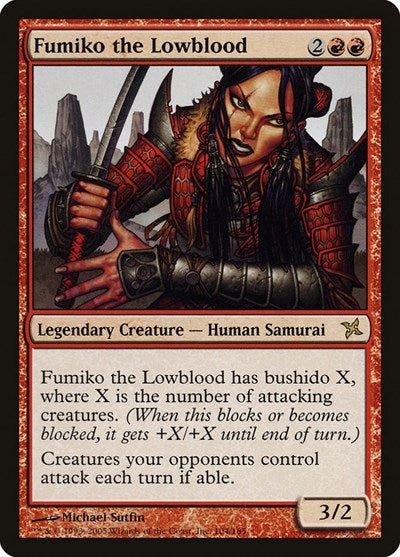 Fumiko the Lowblood (BOK) #104 Rare (Lightly Played) Betrayers of Kamigawa Magic: The Gathering: 2005