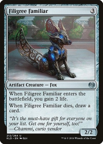 Filigree Familiar (KLD) #212 Uncommon (Lightly Played) Kaladesh Magic: The Gathering: 2016