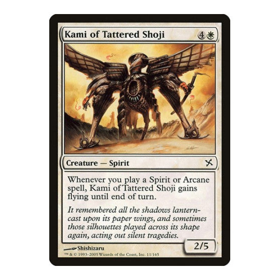 Kami of Tattered Shoji (BOK) #11 Common Betrayers of Kamigawa Magic: The Gathering: 2005