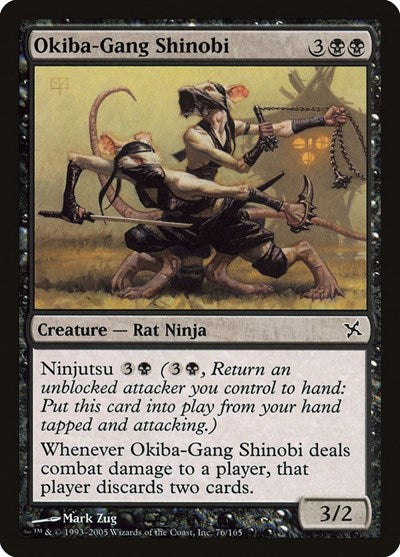 Okiba Gang Shinobi (BOK) #76 Common (Lightly Played) Betrayers of Kamigawa Magic: The Gathering: 2005