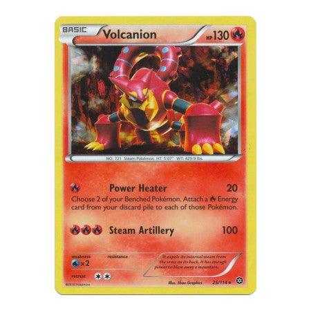 Volcanion - 25/114 (Cracked Ice Holo) (PR) #025/114 Holo Rare (Holofoil Near Mint) Deck Exclusives Pokemon: 2016