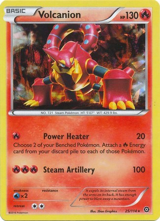 Volcanion - 25/114 (Cracked Ice Holo) (PR) #025/114 Holo Rare (Holofoil Near Mint) Deck Exclusives Pokemon: 2016