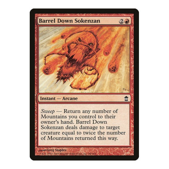 Barrel Down Sokenzan (SOK) #94 Common (Foil Lightly Played) Saviors of Kamigawa Magic: The Gathering: 2005