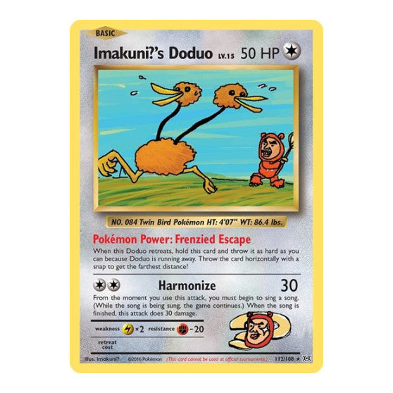 Imakuni?'s Doduo (EVO) #112/108 Secret Rare (Moderately Played) XY - Evolutions Pokemon: 2016