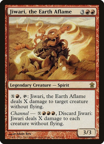 Jiwari the Earth Aflame (SOK) #107 Rare (Heavily Played) Saviors of Kamigawa Magic: The Gathering: 2005
