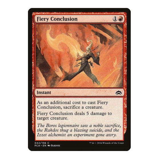 Fiery Conclusion (PCA) #42 Common (Lightly Played) Planechase Anthology Magic: The Gathering: 2016