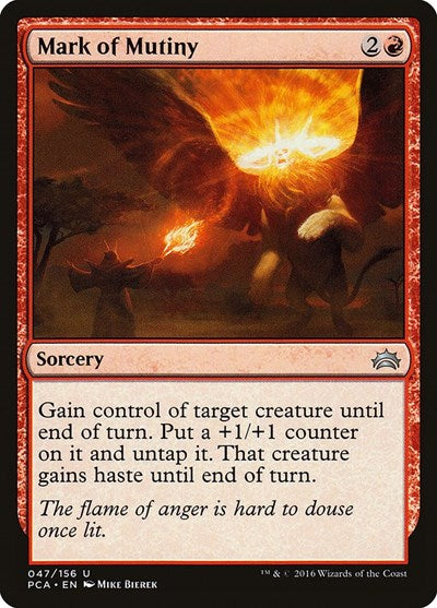 Mark of Mutiny (PCA) #47 Uncommon (Moderately Played) Planechase Anthology Magic: The Gathering: 2016