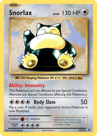 Snorlax - XY179 (PR) #XY179 Promo (Holofoil Heavily Played) XY Promos Pokemon: 2013