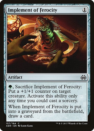 Implement of Ferocity (AER) #157 Common (Lightly Played) Aether Revolt Magic: The Gathering: 2017