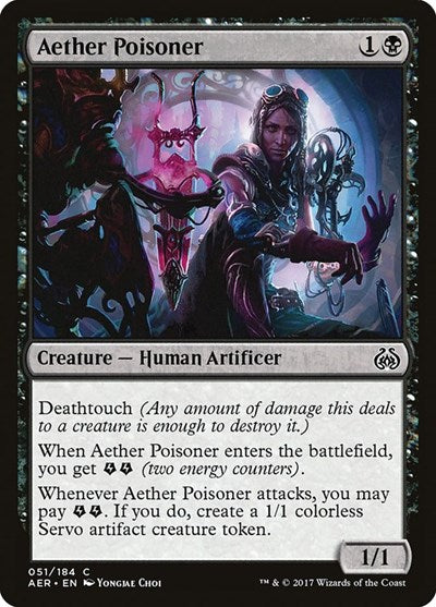 Aether Poisoner (AER) #51 Common (Lightly Played) Aether Revolt Magic: The Gathering: 2017