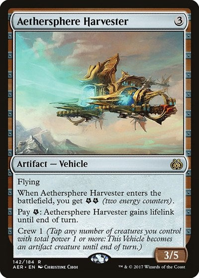 Aethersphere Harvester (AER) #142 Rare (Lightly Played) Aether Revolt Magic: The Gathering: 2017