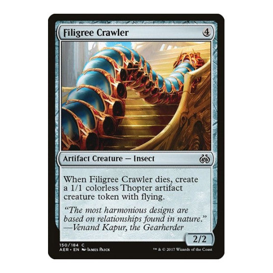Filigree Crawler (AER) #150 Common (Moderately Played) Aether Revolt Magic: The Gathering: 2017