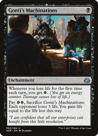 Gontis Machinations (AER) #63 Uncommon Aether Revolt Magic: The Gathering: 2017