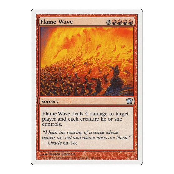 Flame Wave (9ED) #182 Uncommon (Lightly Played) 9th Edition Magic: The Gathering: 2005