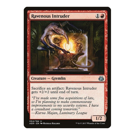 Ravenous Intruder (AER) #94 Uncommon (Lightly Played) Aether Revolt Magic: The Gathering: 2017