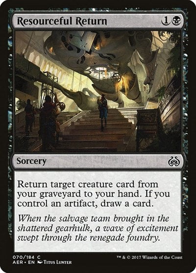 Resourceful Return (AER) #70 Common (Moderately Played) Aether Revolt Magic: The Gathering: 2017