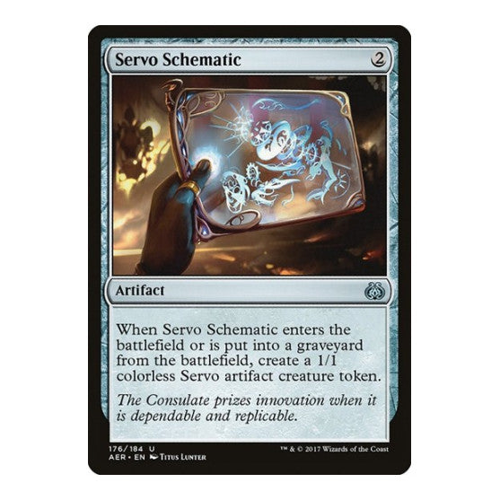 Servo Schematic (AER) #176 Uncommon (Lightly Played) Aether Revolt Magic: The Gathering: 2017
