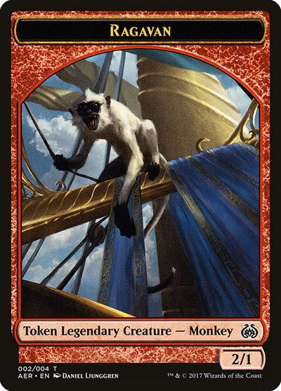 Ragavan Token (AER) #2 T (Lightly Played) Aether Revolt Magic: The Gathering: 2017