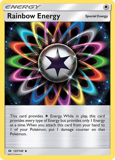 Rainbow Energy (SM01) #137/149 Uncommon (Heavily Played) SM Base Set Pokemon: 2017