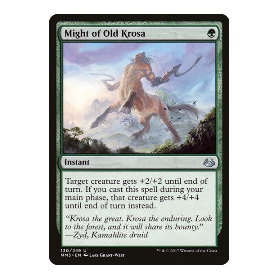 Might of Old Krosa (MM3) #130 Uncommon (Lightly Played) Modern Masters 2017 Magic: The Gathering: 2017