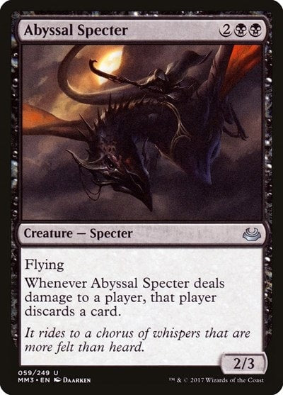 Abyssal Specter (MM3) #59 Uncommon (Lightly Played) Modern Masters 2017 Magic: The Gathering: 2017