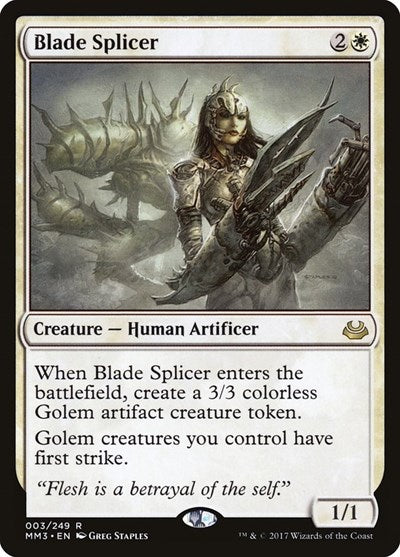 Blade Splicer (MM3) #3 Rare (Lightly Played) Modern Masters 2017 Magic: The Gathering: 2017