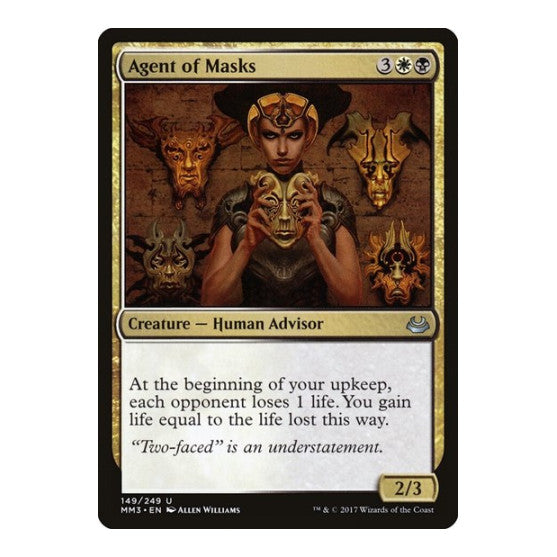 Agent of Masks (MM3) #149 Uncommon (Lightly Played) Modern Masters 2017 Magic: The Gathering: 2017