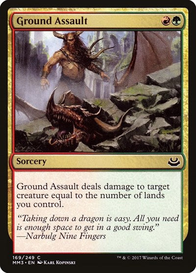 Ground Assault (MM3) #169 Common (Foil Lightly Played) Modern Masters 2017 Magic: The Gathering: 2017