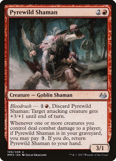 Pyrewild Shaman (MM3) #106 Uncommon (Lightly Played) Modern Masters 2017 Magic: The Gathering: 2017